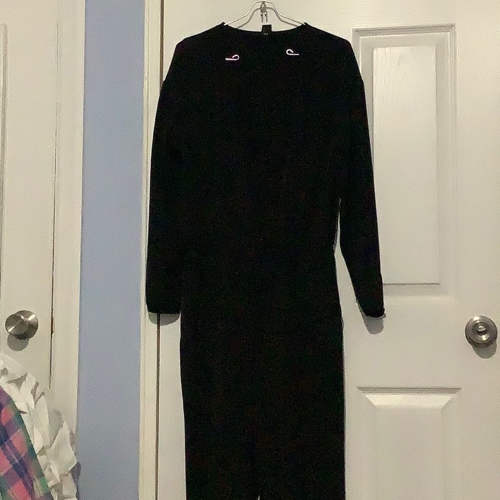 Long sleeve v neck jumpsuit